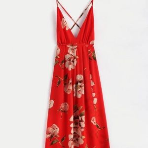 Red maxi dress